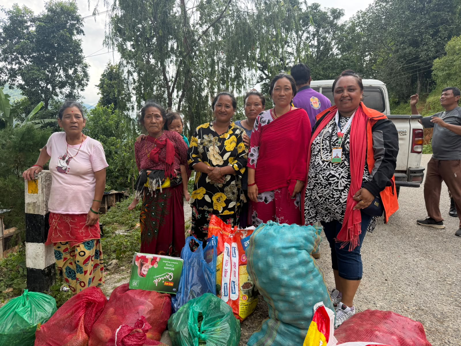 Field Visit to Support Flood Affected Families in Betrawati, Rasuwa