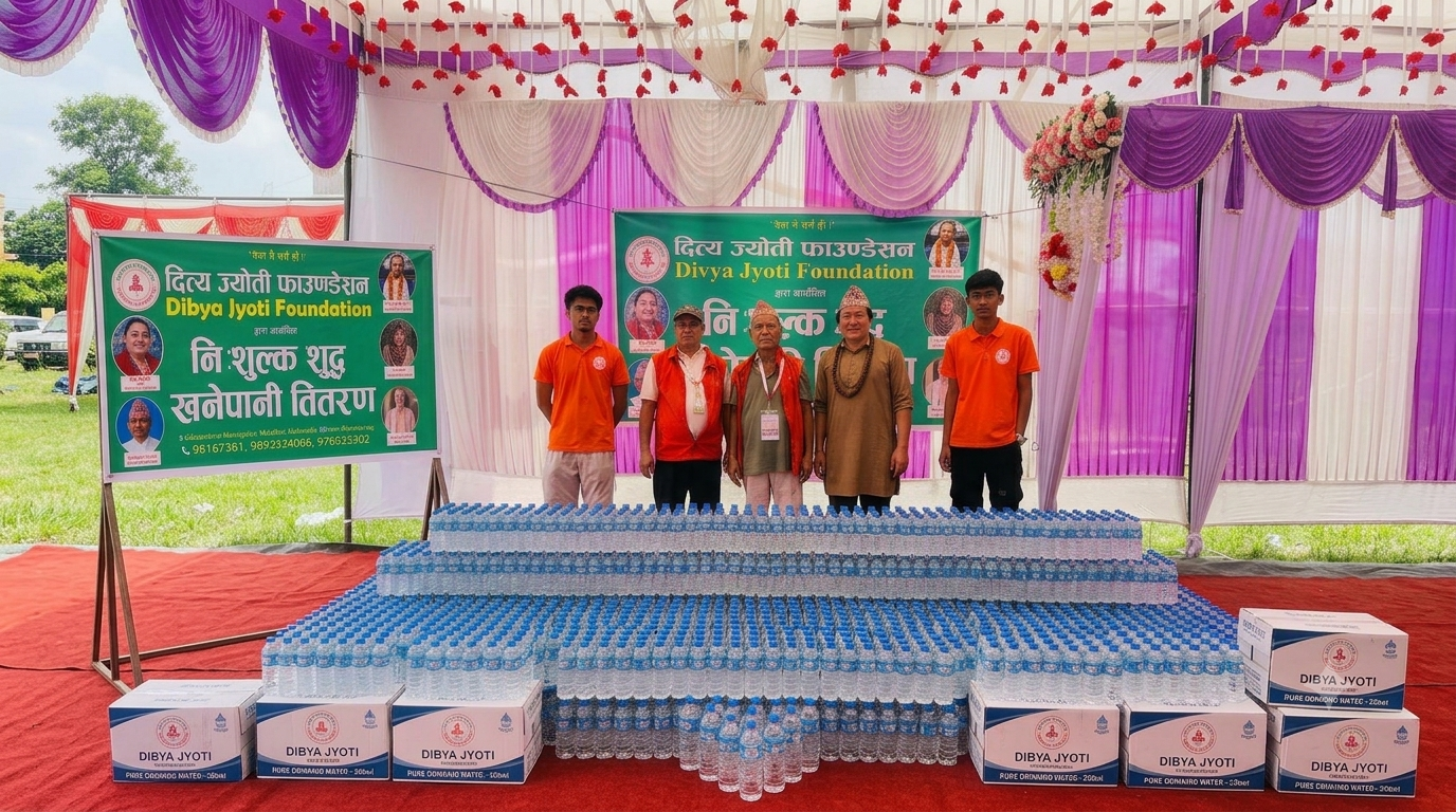 Water Donation Program at Mahakali Pran Pratishthan (Ashad 28)